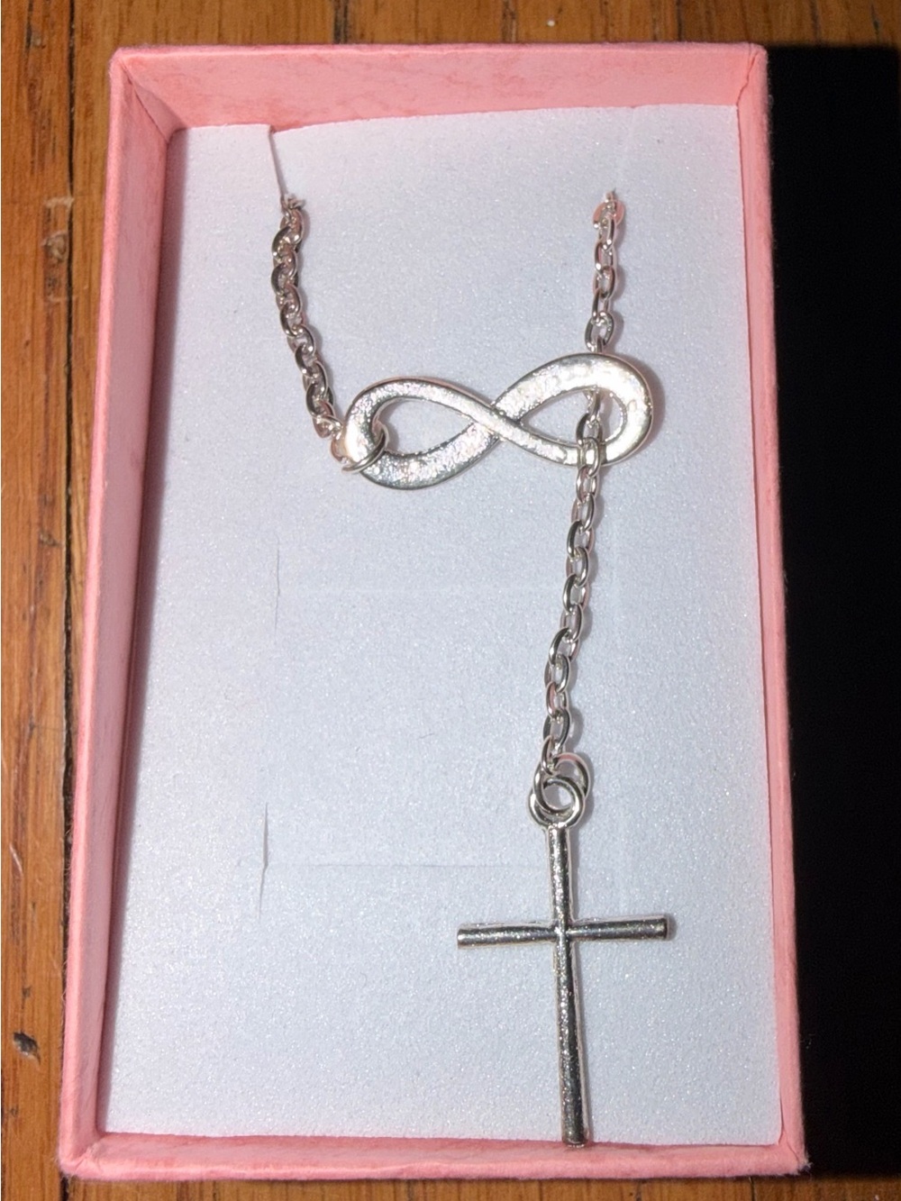 Silver Infinity Cross Pendant Necklace - Women Jewelry